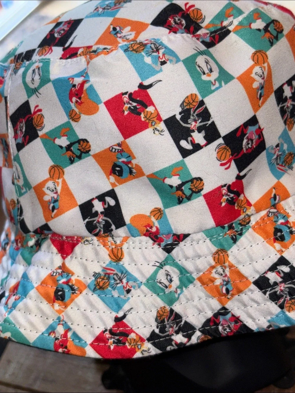 Kids Looney Tunes Space Jam Multi-Color Cartoon Print Bucket Hat